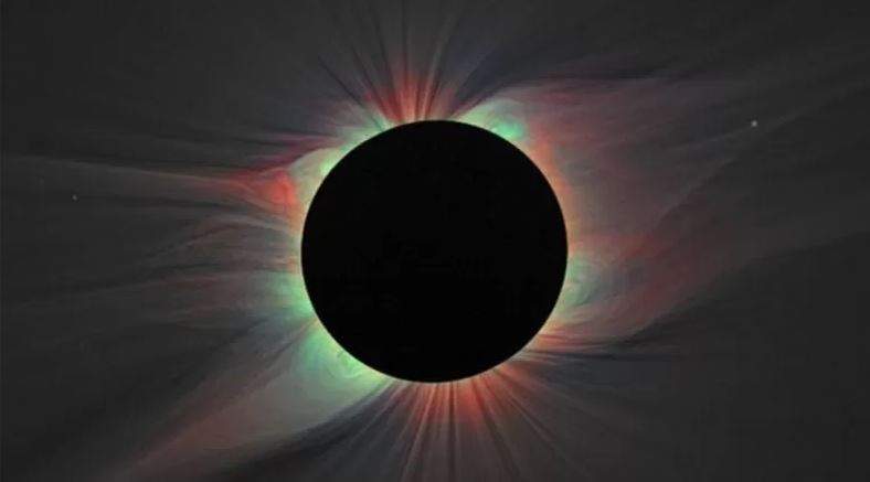 La corona solar es visible desde la Tierra durante los eclipses.